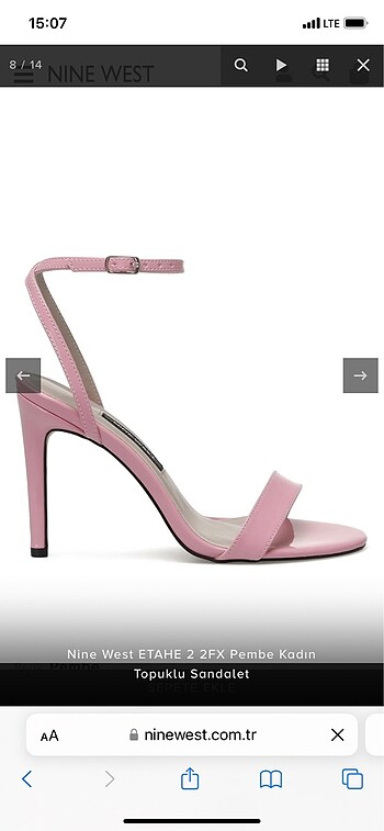 Nine West Pembe Topuklu Ayakkabı