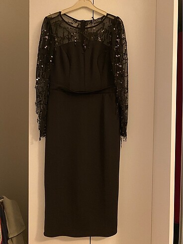 Siyah şık abiye elbise etiketli