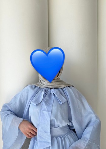 m Beden Mavi Etek Bluz Takım