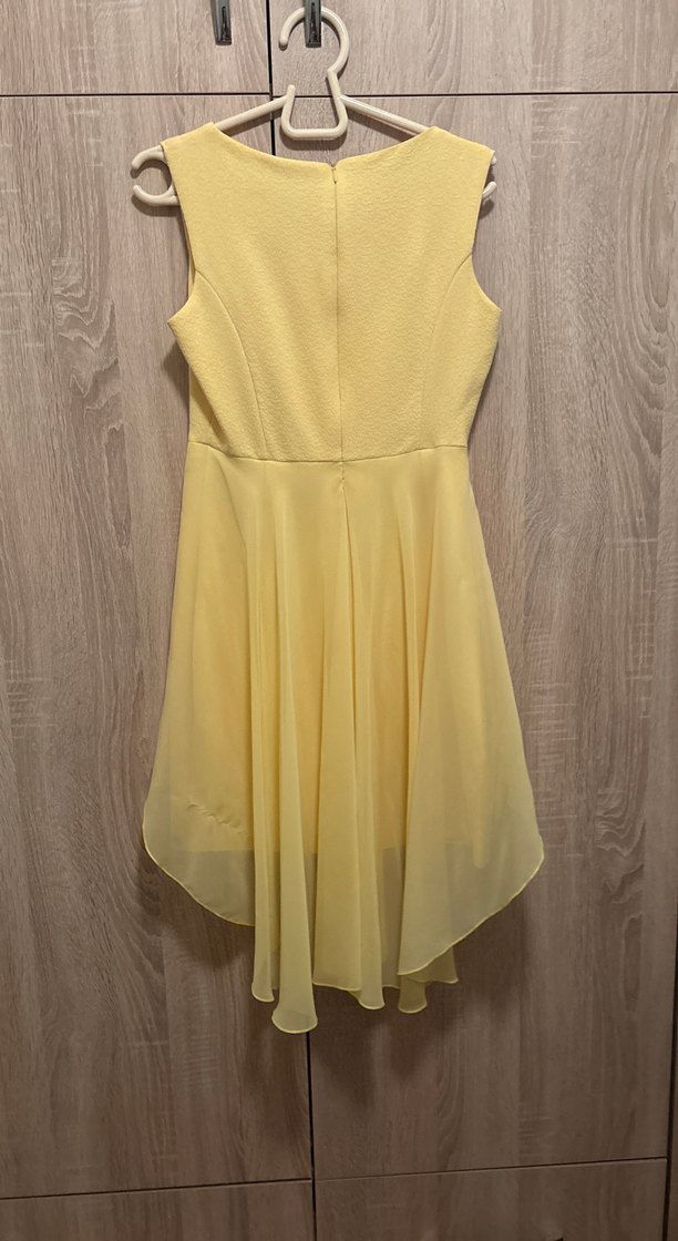 Sarı Midi Kolsuz Kadın Elbise - Görsel 2