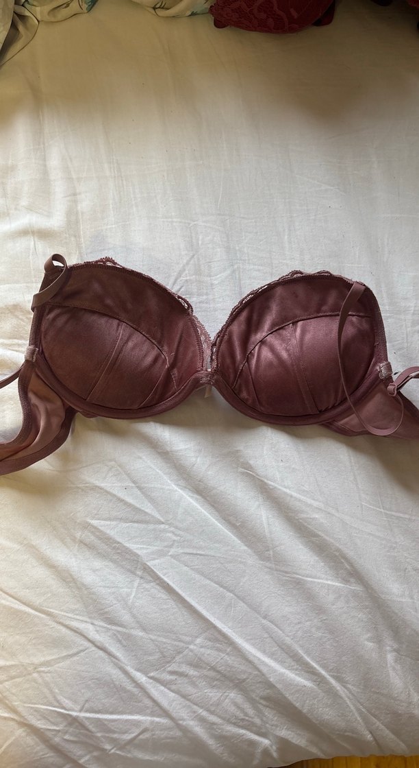 Pastel Pembe Dantelli Destekli Penti 80b Sütyen - Görsel 2