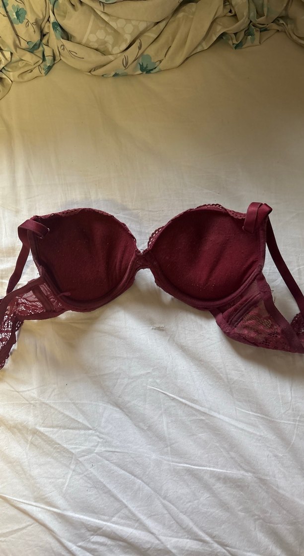 Bordo Dantel Detaylı Destekli Penti 80b Sütyen - Görsel 2