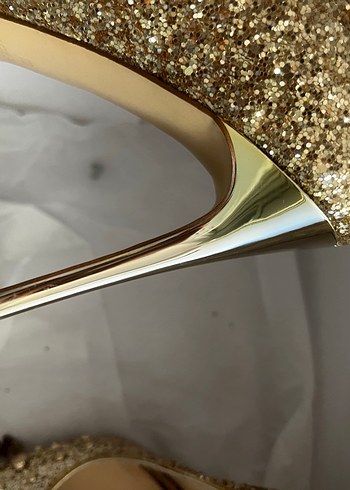39 Beden altın Renk Altın(Gold) Rengi Abiye Topuklu Ayakkabı