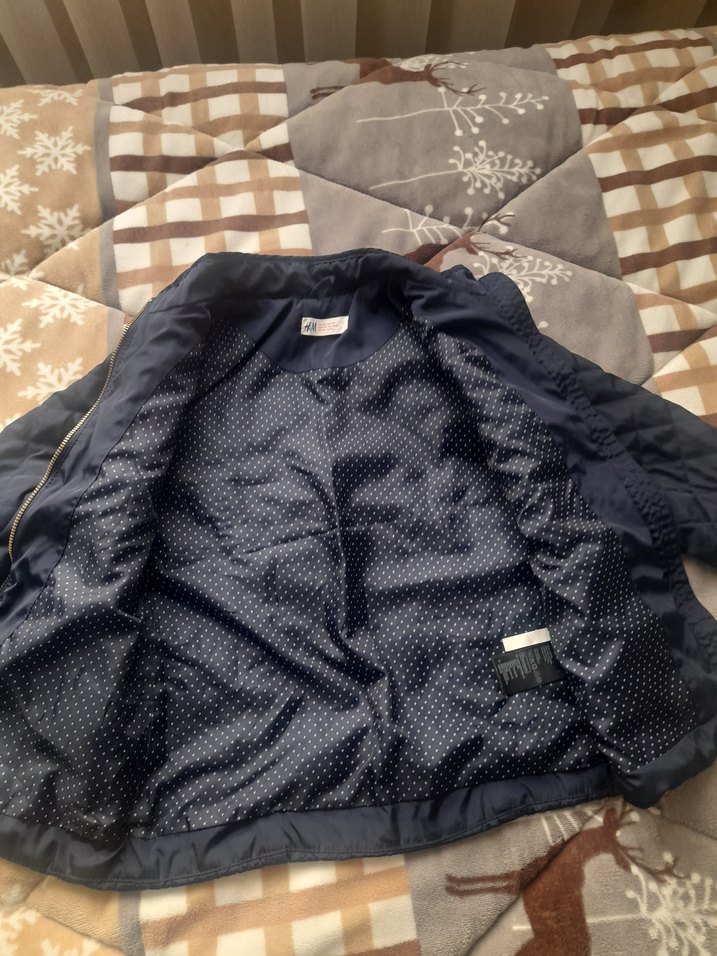 Lacivert Kapitone Fermuarlı Ceket - Görsel 2