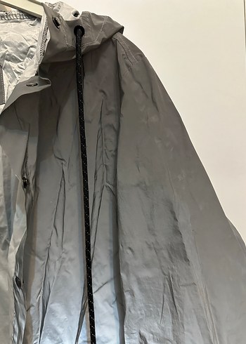 Gri kadın Midi Boy Düğmeli Yağmurluk - Görsel 7