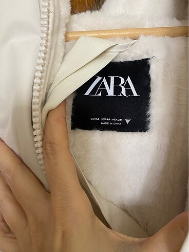 m Beden beyaz Renk Zara Long Winter Parka