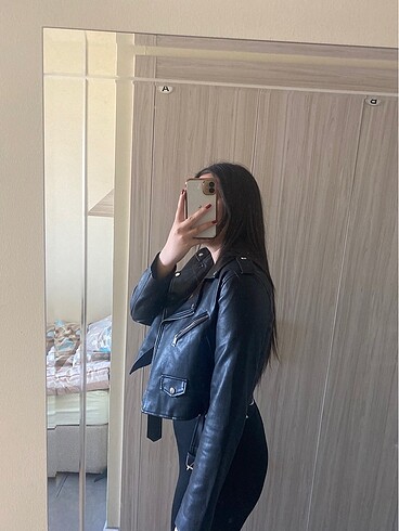 Stradivarius deri ceket yeni