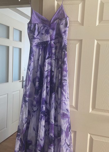 Mor Drapeli Uzun Elbise - Carmen Marka - Görsel 5