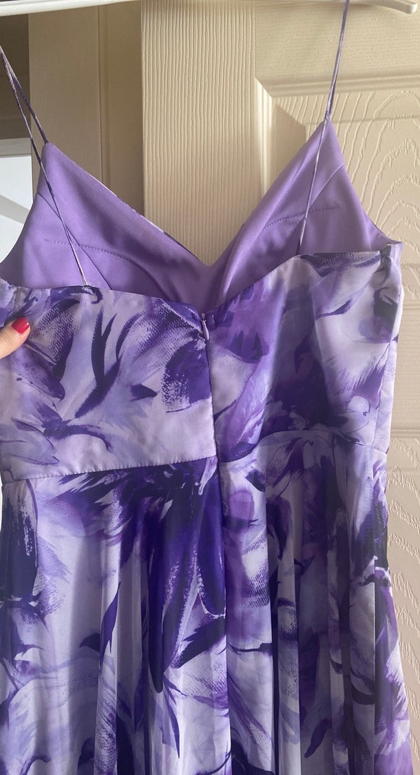 Mor Drapeli Uzun Elbise - Carmen Marka - Görsel 4