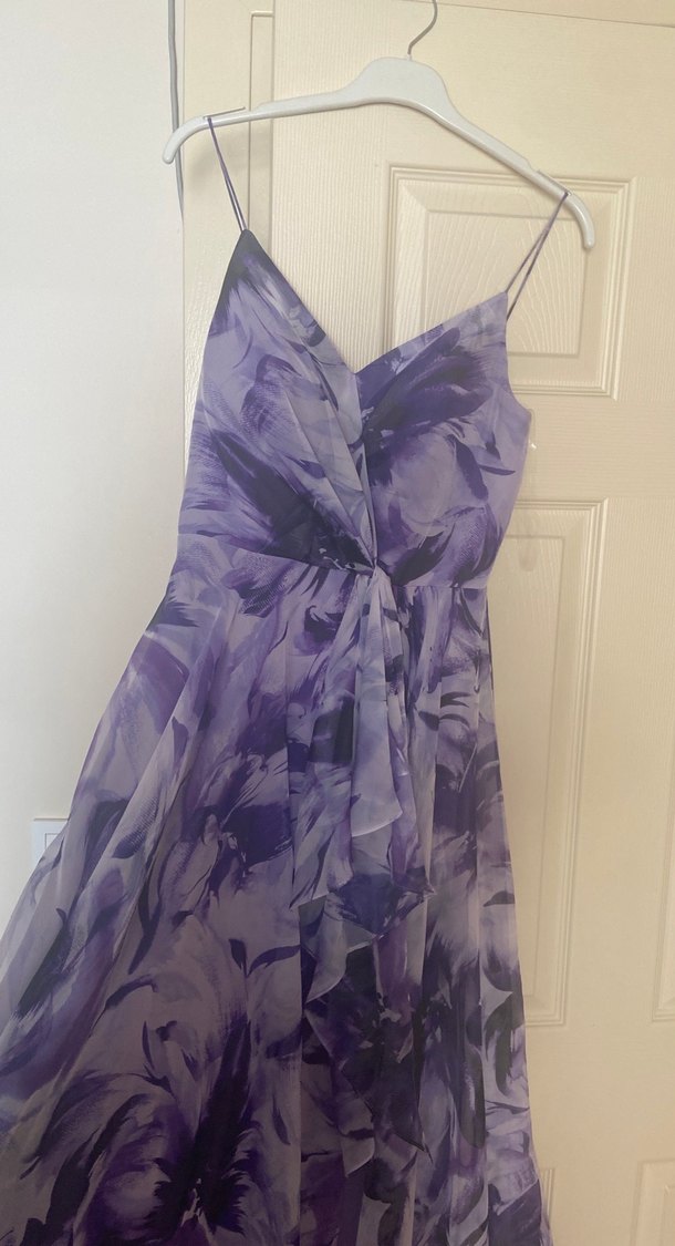 Mor Drapeli Uzun Elbise - Carmen Marka - Görsel 2