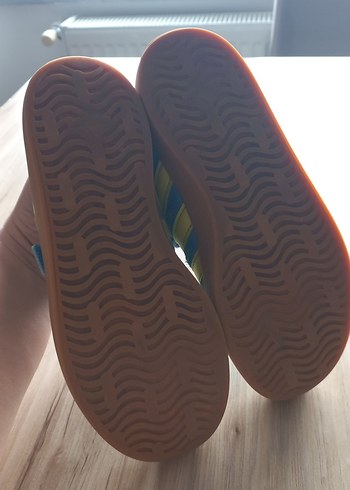 Erkek Çocuk Gri Mavi Cırtlı Spor Ayakkabı - Görsel 3