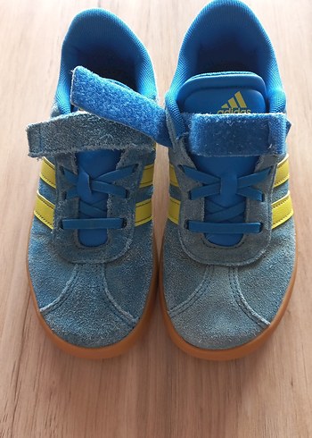 Erkek Çocuk Gri Mavi Cırtlı Spor Ayakkabı - Görsel 6