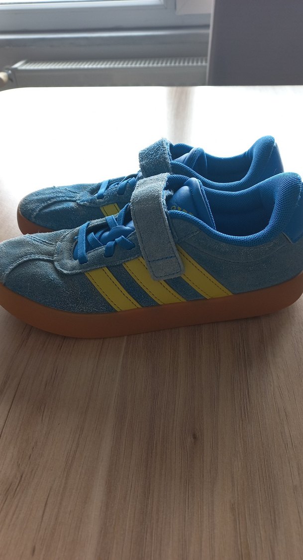 Erkek Çocuk Gri Mavi Cırtlı Spor Ayakkabı - Görsel 2