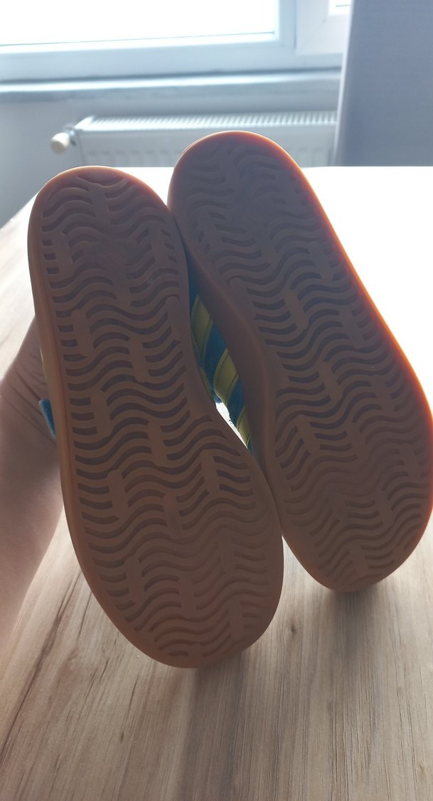 Erkek Çocuk Gri Mavi Cırtlı Spor Ayakkabı - Görsel 3