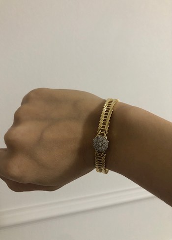 Altın Renkli Zincir Detaylı Kadın Bileklik - Görsel 5