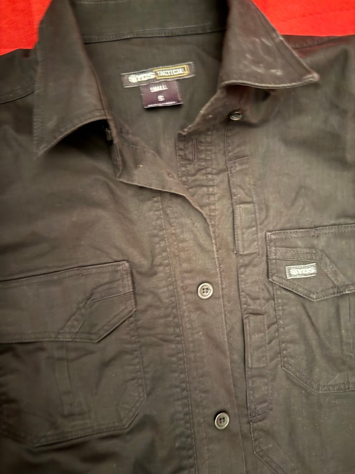 Erkek Siyah Uzun Kollu Düğmeli Gömlek - Görsel 2