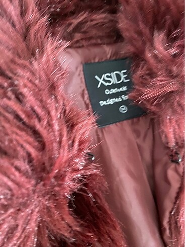 m Beden bordo Renk Suni kısa peluş kürk