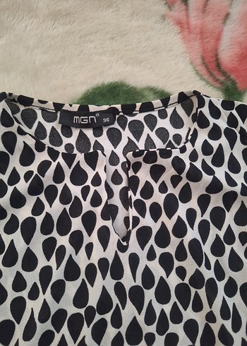 Zebra Desenli sifir kol bluz - Görsel 2