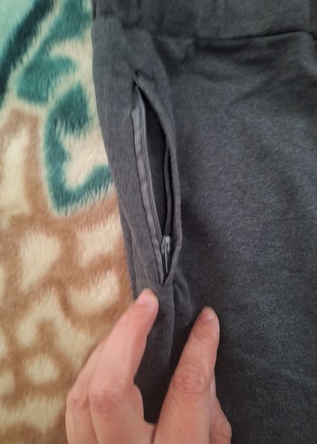 Gri Düğmeli Erkek Eşofman Altı - Görsel 5