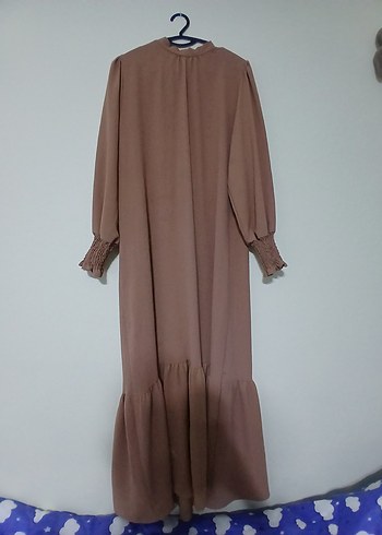 Diger Gül Kurusu Uzun Kollu Uzun Elbise - Görsel 2