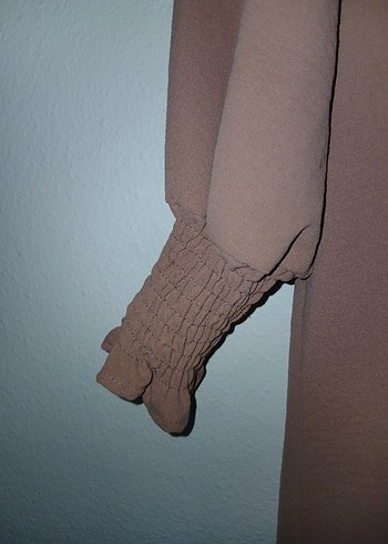 Diger Gül Kurusu Uzun Kollu Uzun Elbise - Görsel 4