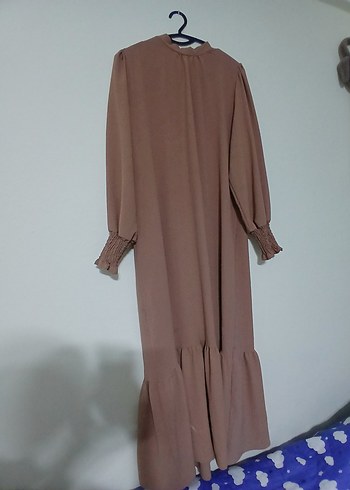 Diger Gül Kurusu Uzun Kollu Uzun Elbise - Görsel 3