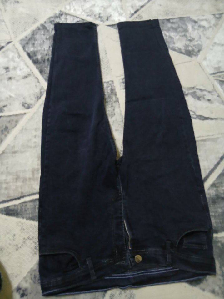 Kadın Lacivert Kemerli Kot Pantolon - Görsel 3