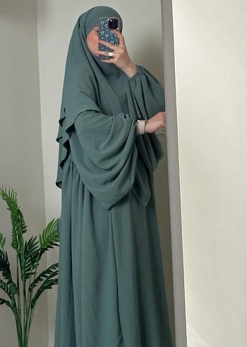 Diğer Yeşil Khimar ve Elbise Takım