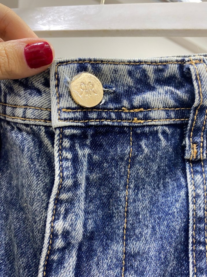 Kadın Mavi Batik Desenli Bol Kesim Kot Pantolon - Görsel 3