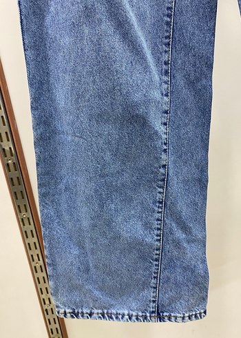 Mavi Batik Desenli Bol Kesim Kadın Kot Pantolon - Görsel 2