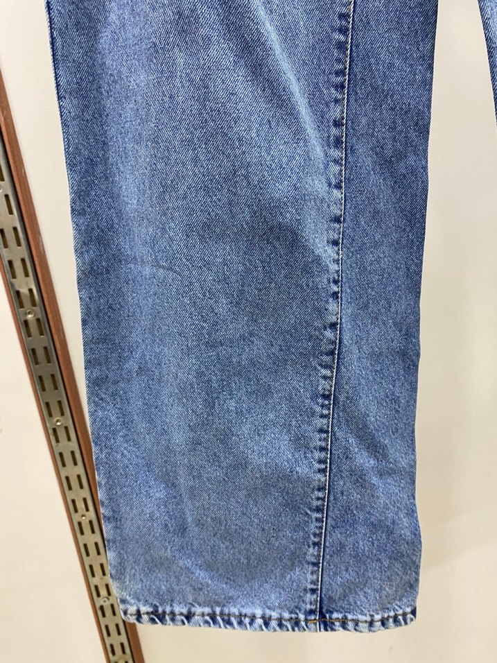 Mavi Batik Desenli Bol Kesim Kadın Kot Pantolon - Görsel 2