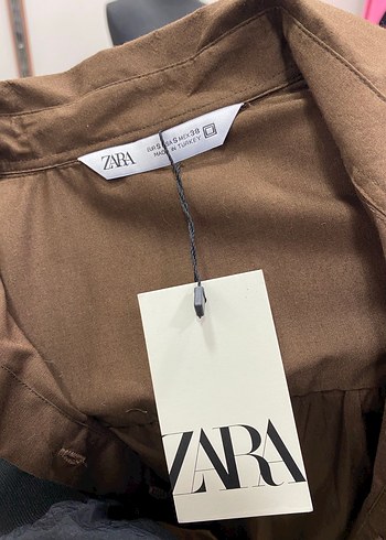 Kahverengi Düğmeli  Kadın Gömlek - Görsel 5