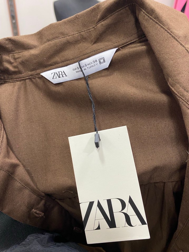 Kahverengi Düğmeli  Kadın Gömlek - Görsel 5