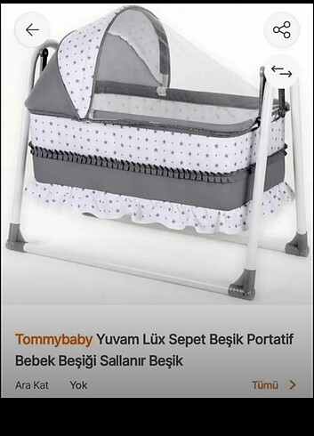 Tommy beyb yuvam lüks sepet beşik portatif sallanır 