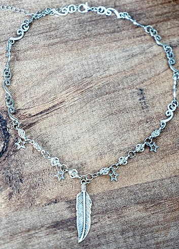  Beden gri Renk Y2K Chocker Kolye 