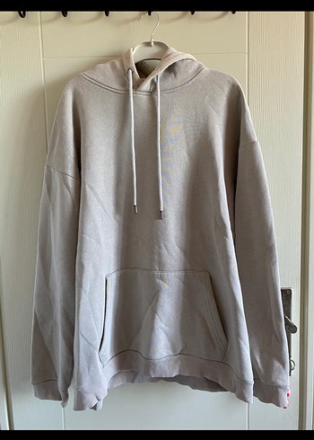 Gri Kadın Kapüşonlu Oversize Sweatshirt