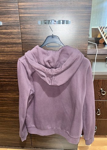 Mor Fermuarlı Kadın Sweatshirt - Görsel 2
