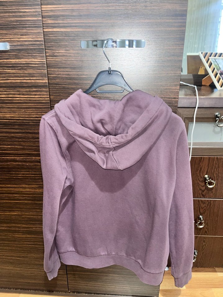 Mor Fermuarlı Kadın Sweatshirt - Görsel 2