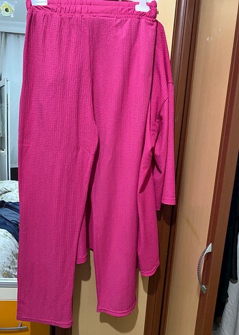 Pembe kimono ve Pantolon Takımı