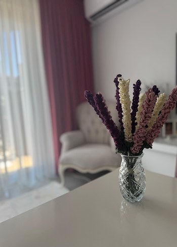 Pastel Mor Dekoratif Yapay Çiçekler