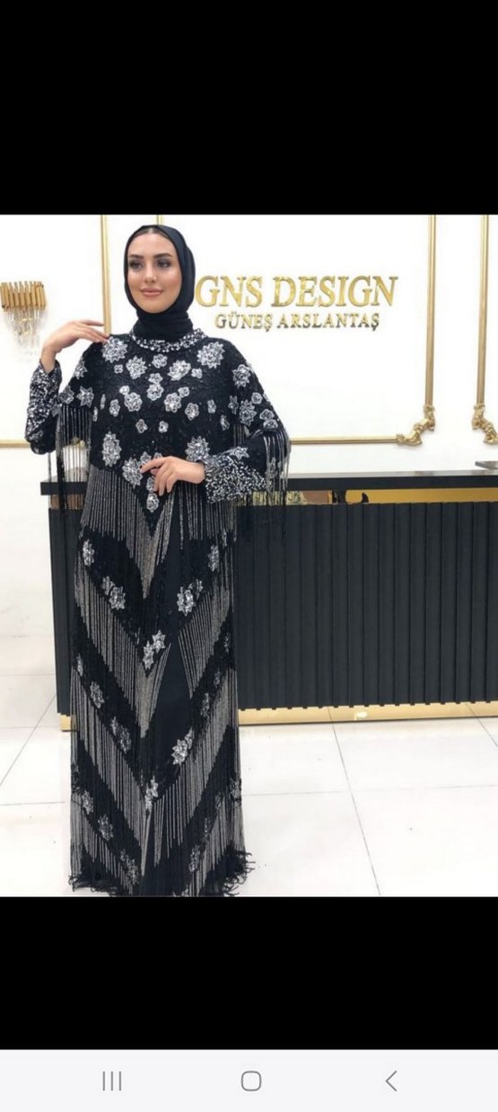 boncuk İşlemeli abiye 44 beden den 50 bedene kadar oluyor - Görsel 2