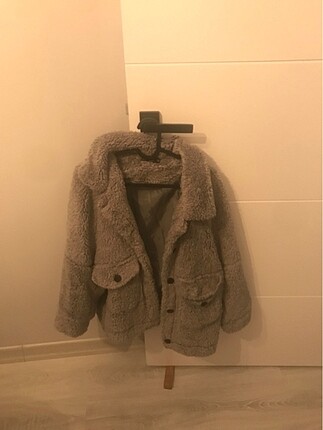 Addax Gri Peluş Ceket