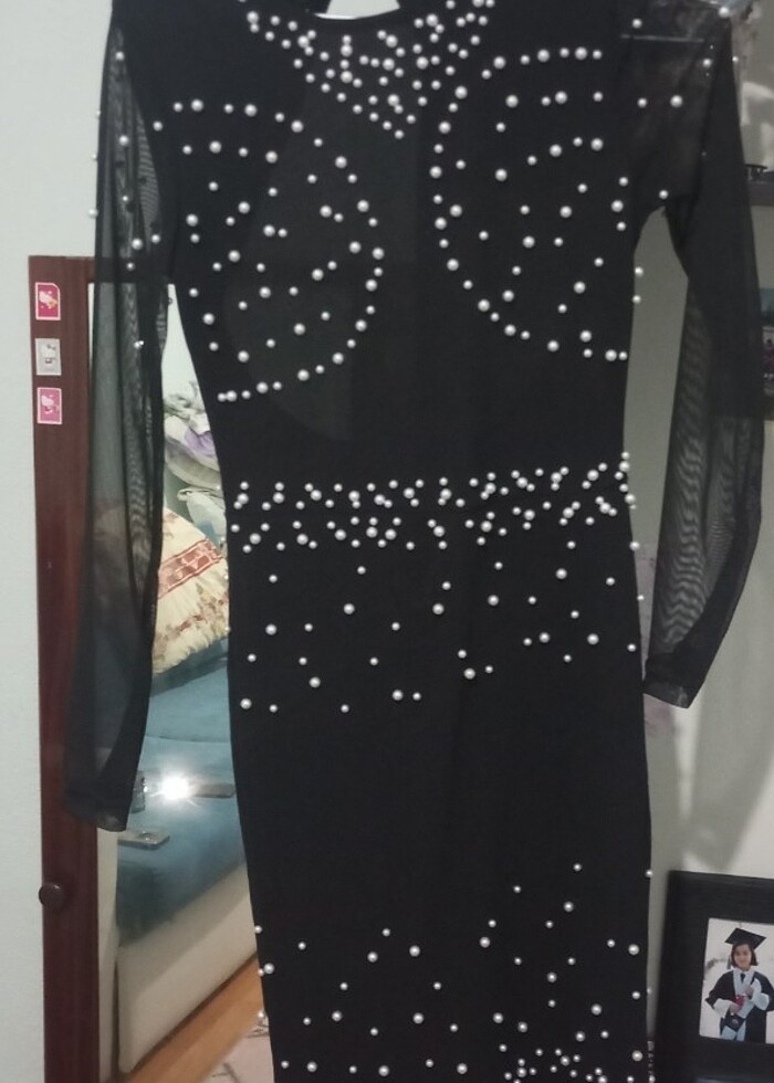 Incili elbise - Görsel 5