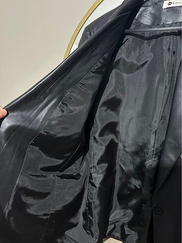 Deri blazer ceket - Görsel 2