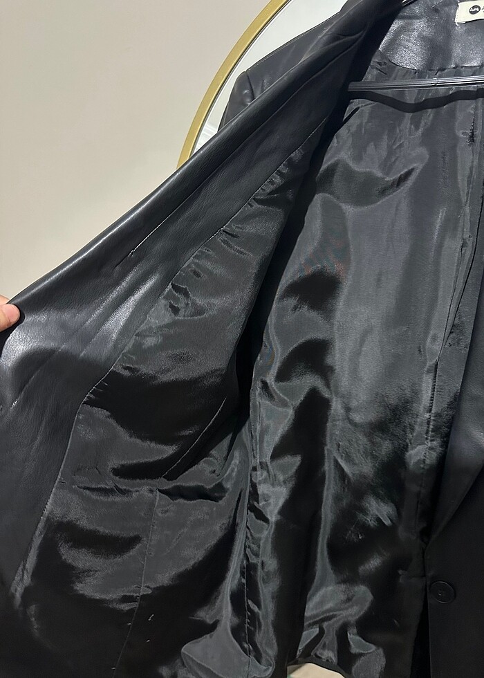 Deri blazer ceket - Görsel 2