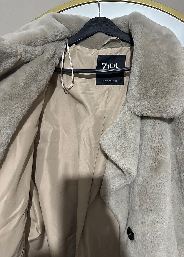 Zara peluş mont - Görsel 2
