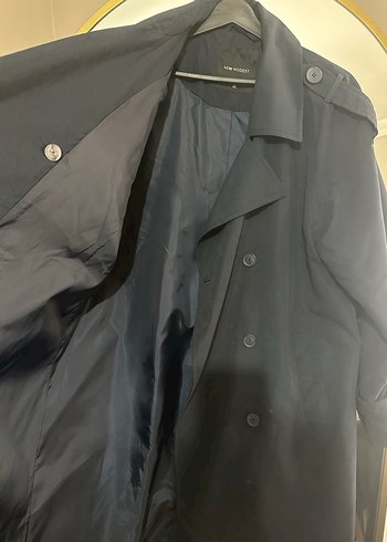 Lcw modest lacivert kruvaze trenç kot - Görsel 4