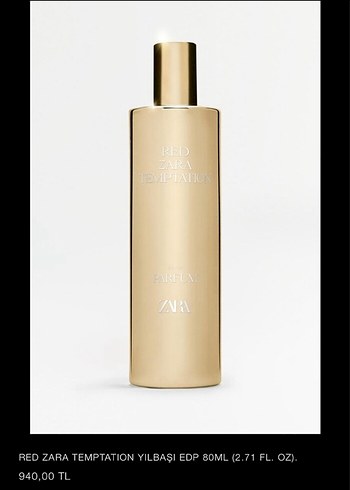 Zara Zara Red Temptation Kadın Parfümü 80 ml