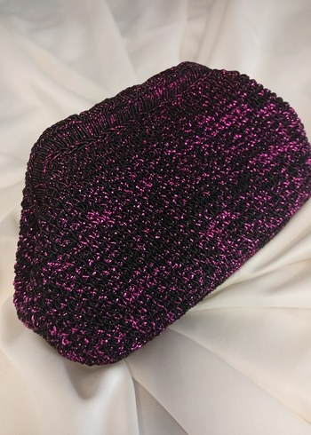 Mor Örgü Kadın Portföy Çanta - Görsel 5