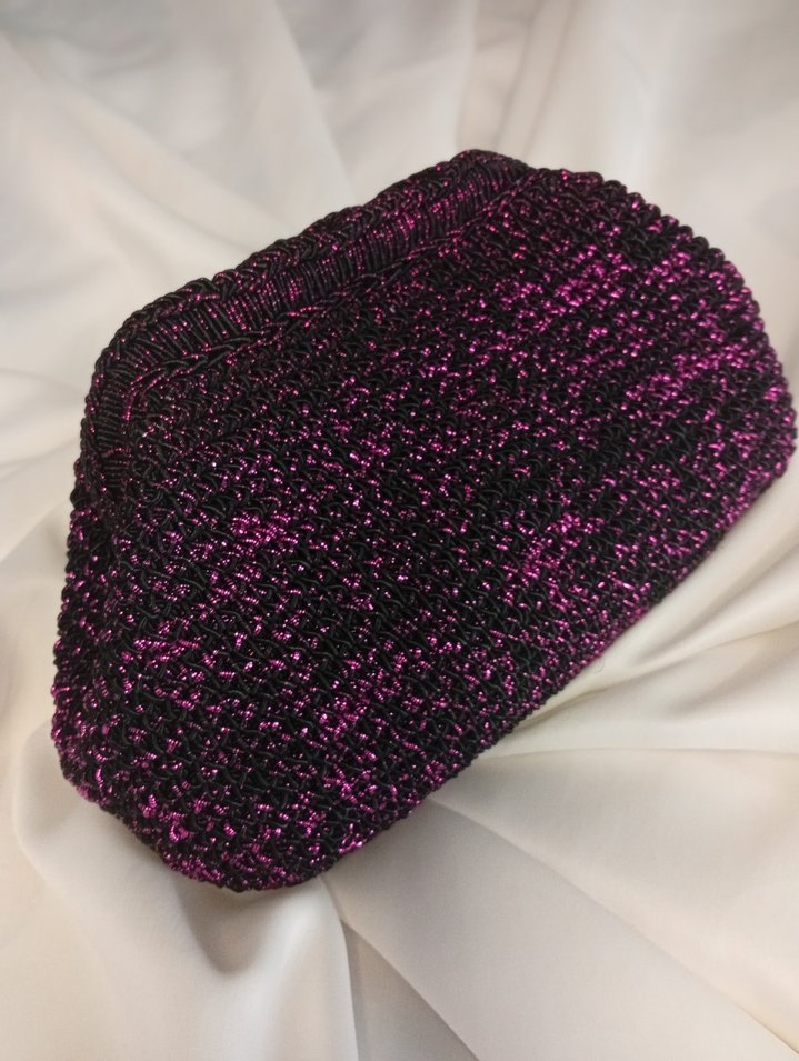 Mor Örgü Kadın Portföy Çanta - Görsel 5